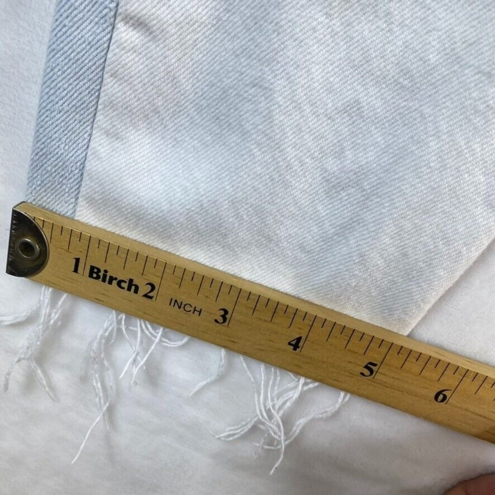 Levi's 501 Jeans Women Sz 27 Colorblock Button Fly Unique Ankle Raw Hem - Picture 14 of 16